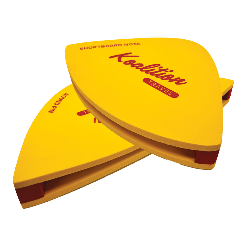 protection pour planches de surf qui consiste en un bloc en mousse EVA qui protège le nose et le tail de la planche dans les housses de surf voyage. Specialement adaptée pour les planches de surf type Shortboard