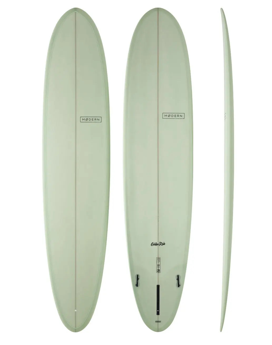 Modern Surfboards - The Golden Rule - coke bottle green longboard